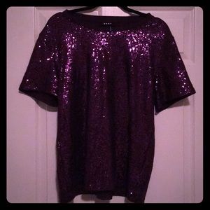 Purple sequin top